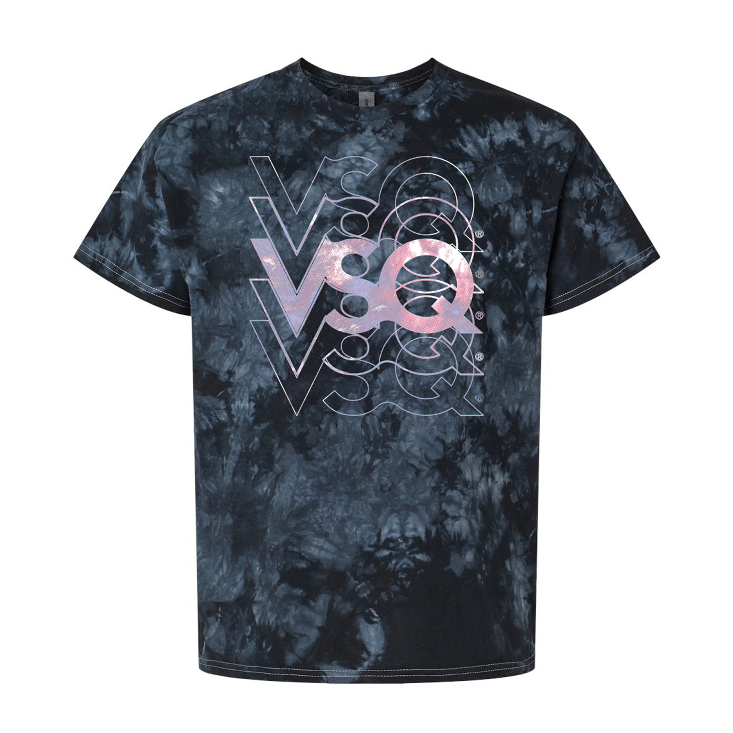 A black tie-dyed shirt with white text that reads 'VSQ' - gifts for classical music lovers