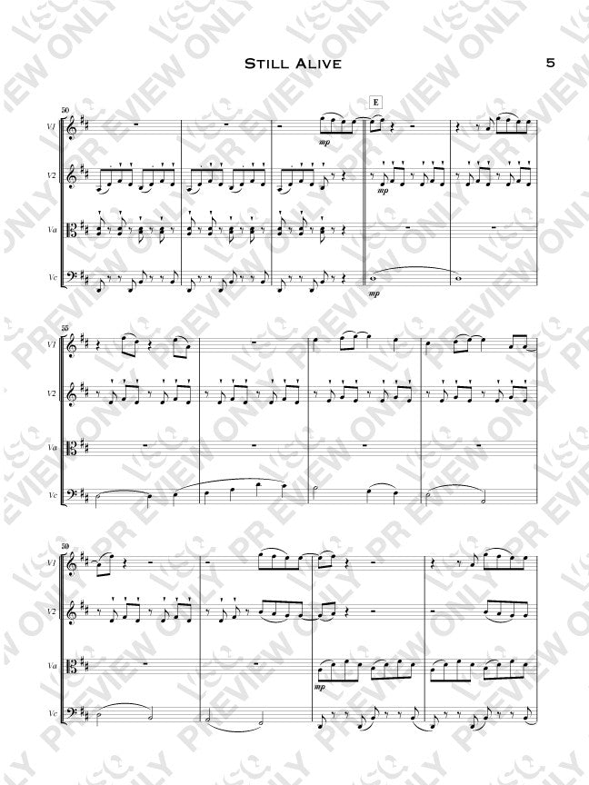 portal still alive sheet music online