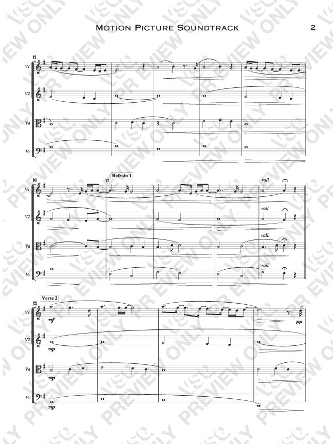 Radiohead's "Motion Picture Soundtrack" as Arranged for VSQ (Sheet Music)