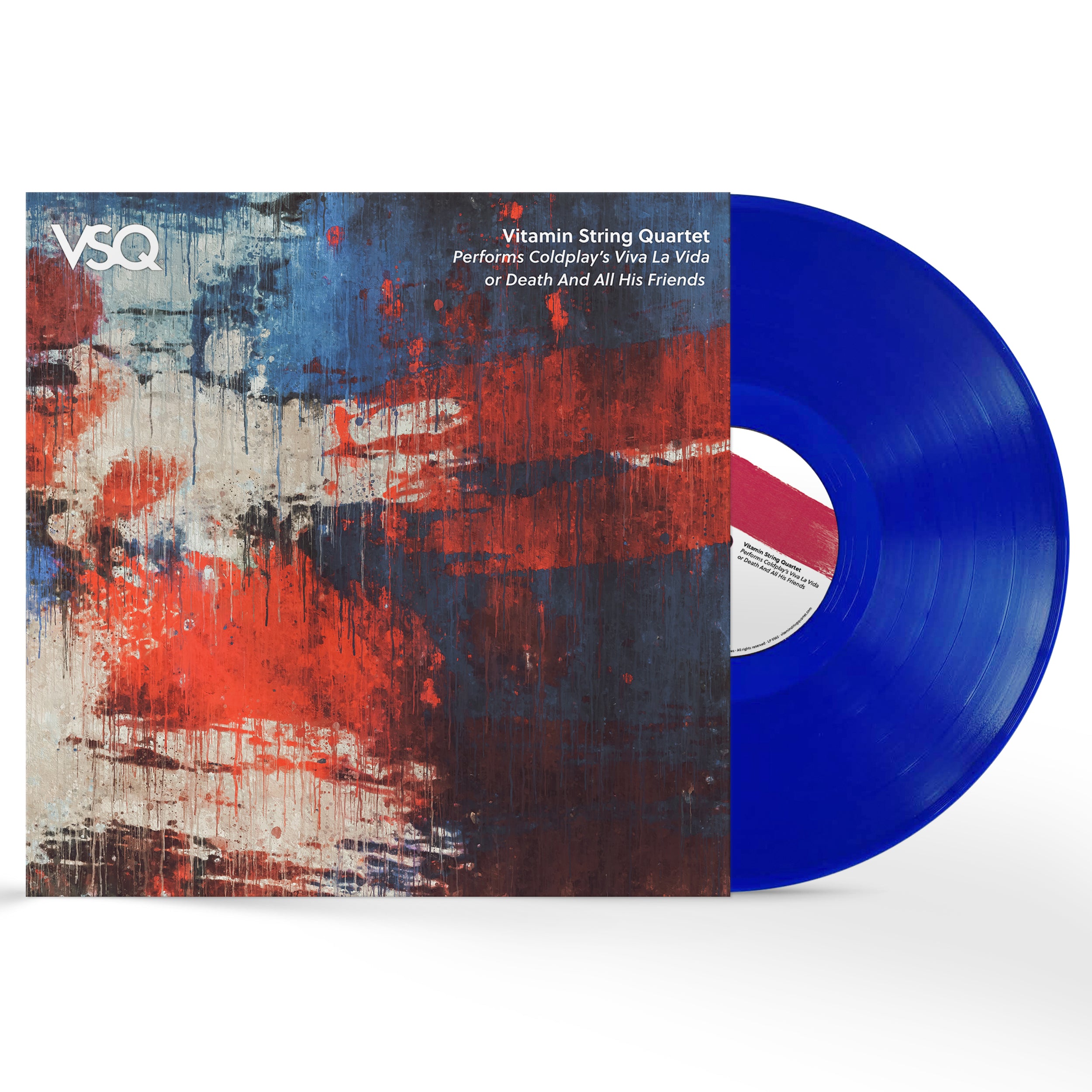 blue vinyl lp for coldplay's viva la vida cover by Vitamin String Quartet