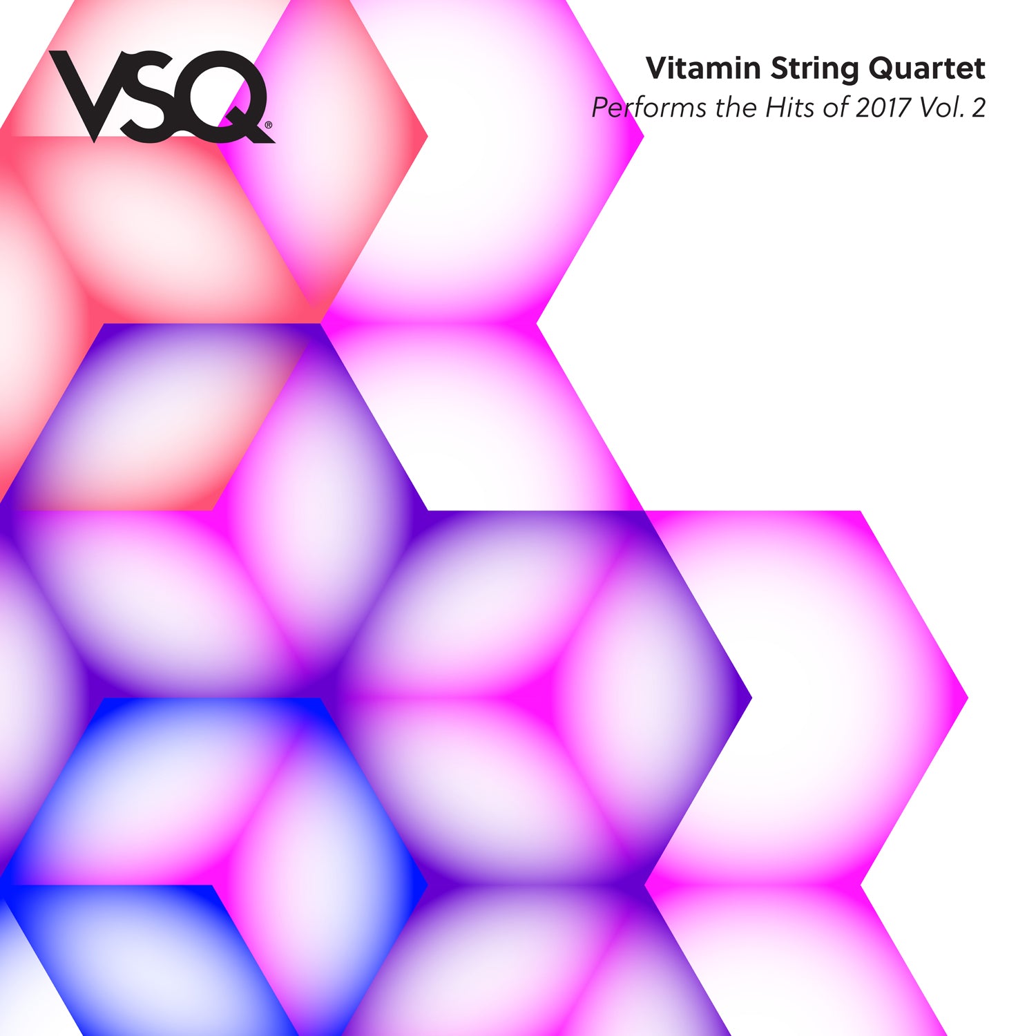 neon geometric album art for vitamin string quartet hits of 2017