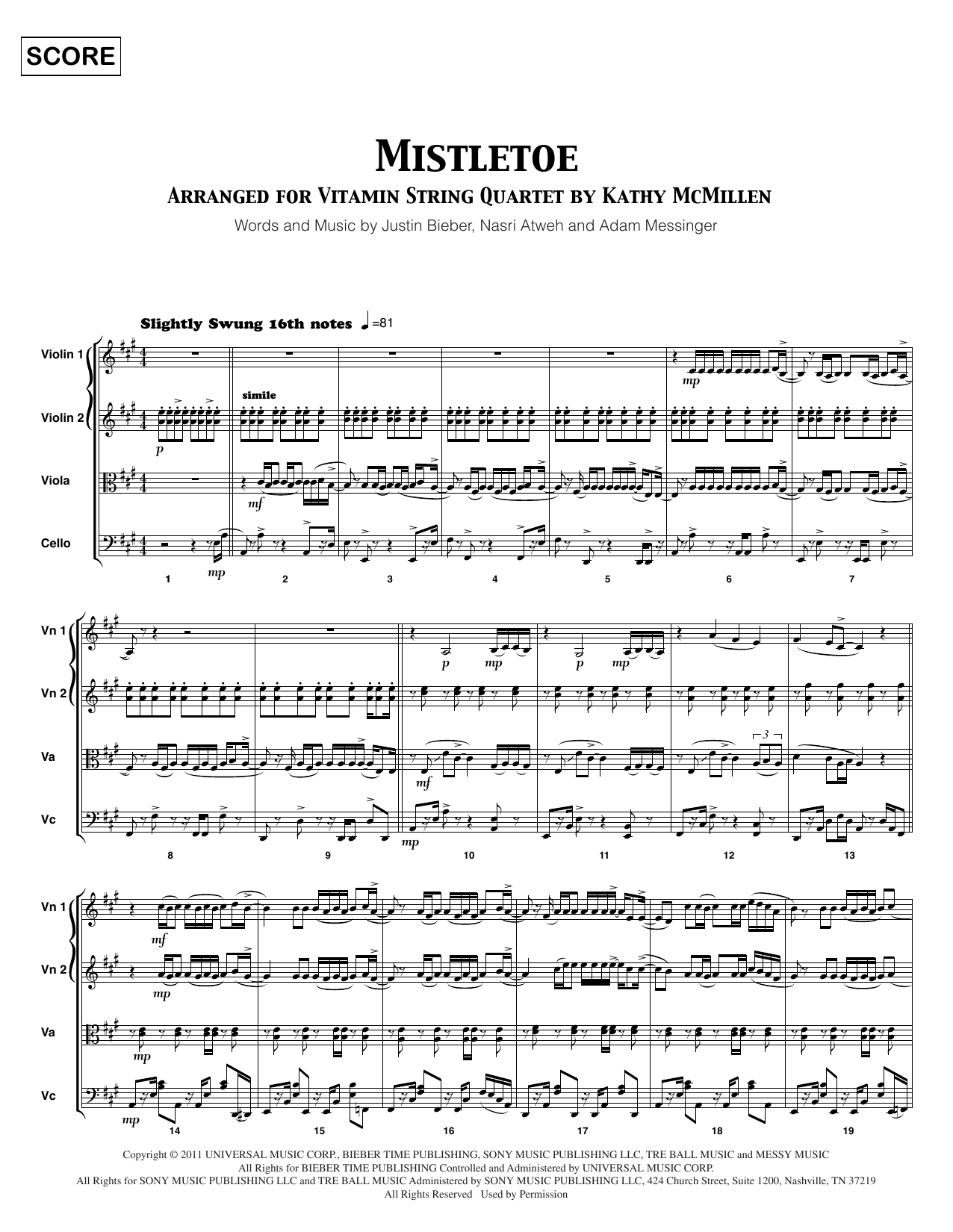 Mistletoe (Sheet Music)