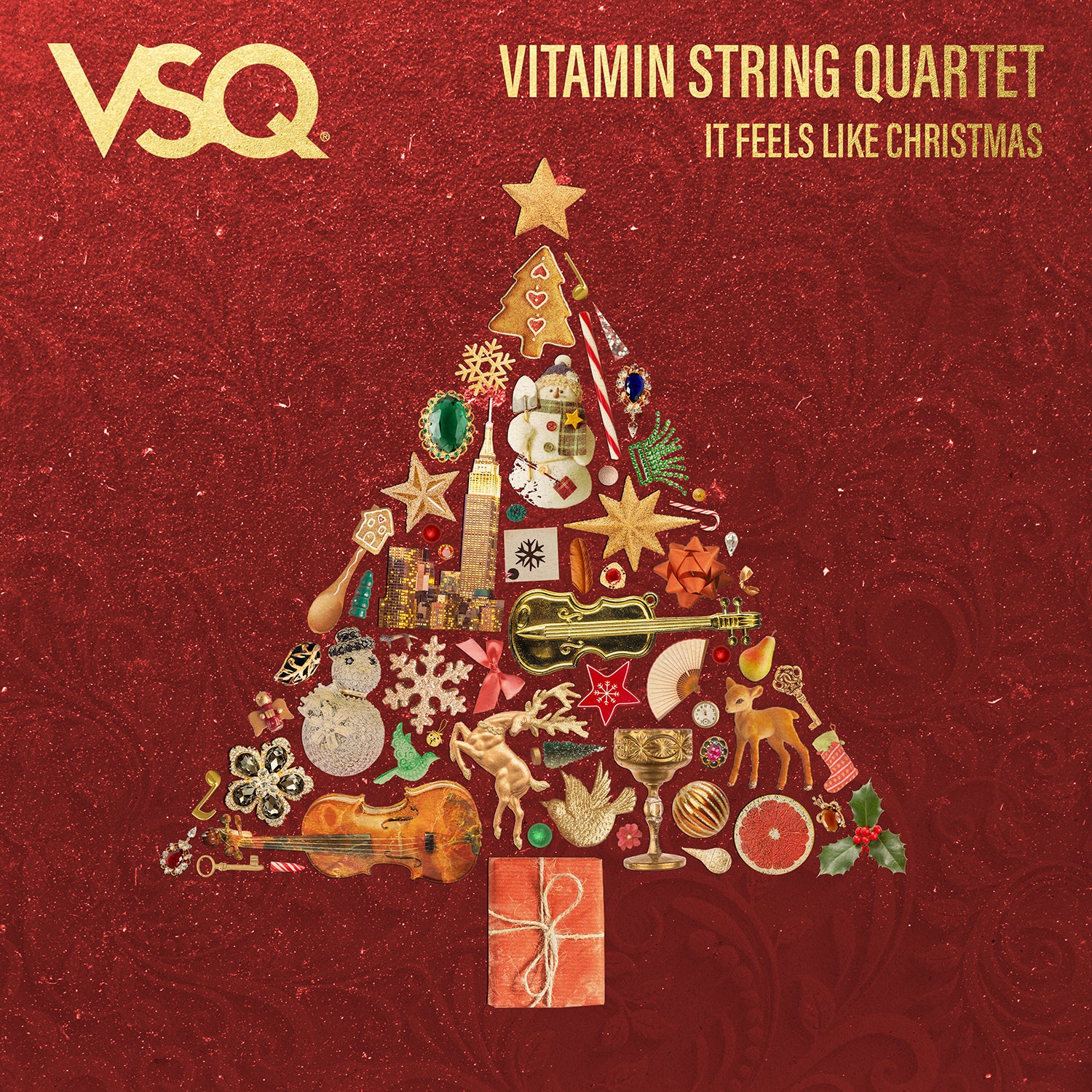 Vitamin String Quartet It Feels Like Christmas Album Cover